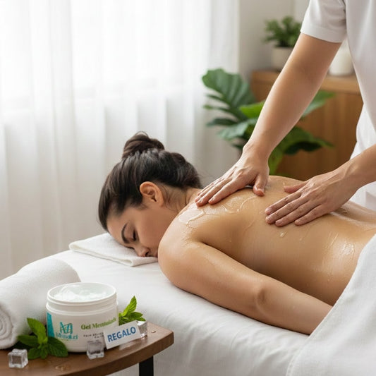 Masaje muscular + gel mentolado