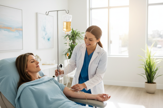 Vitamina C intravenosa a un paciente real